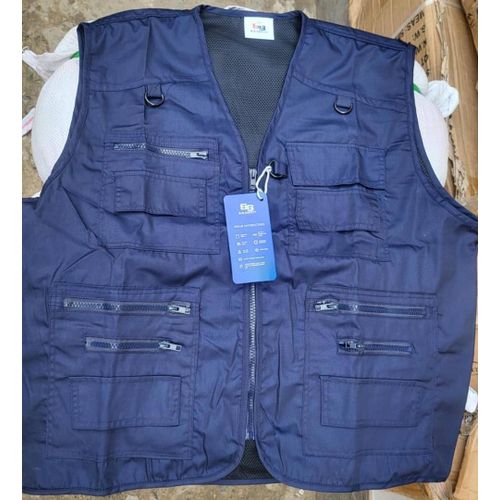 media jacket Multi-Pocket Utility Work Vest – Navy Blue