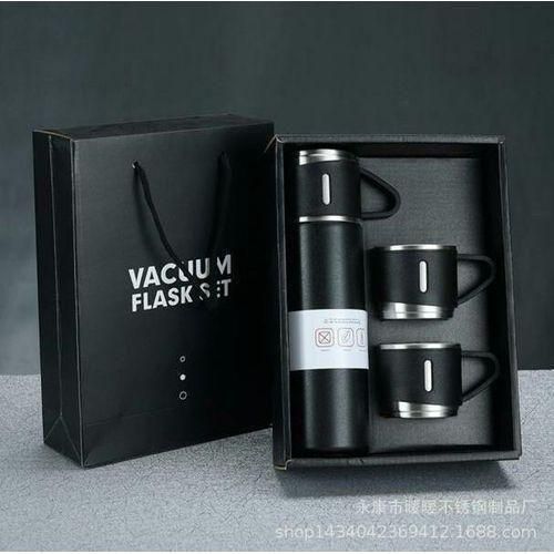 3 in 1 Vacuum Flask Set black