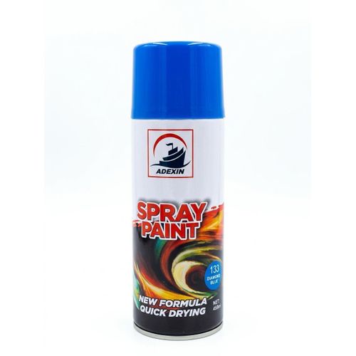 Adexin Spray Paint 450ml – Diamond Blue Gloss Aerosol Paint, Quick-Drying, Smooth Finish for Metal, Wood & DIY Projects