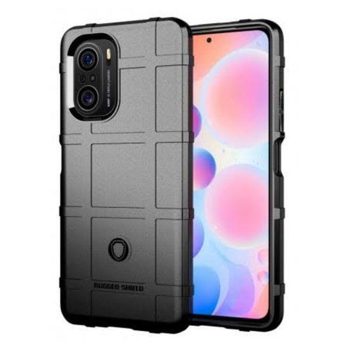 Rugged Shield Back Case For Xiaomi Poco F3 / Xiaomi Mi 11i- Black