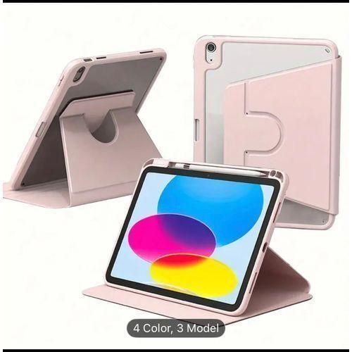 Ipad 10.9 10th and 11th generation 360% rotation with transparent back leather case
