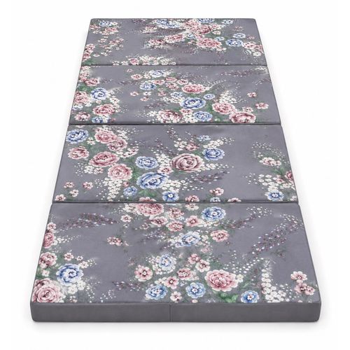 Foldable Foam Mattress 4 Panel – Portable Floor Bed for Guests, Home, Travel & Small Spaces(Gray) 6ftX2.3ftX3
