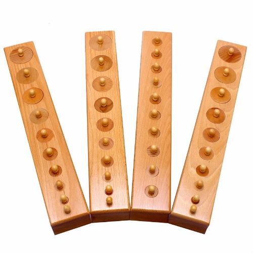 Montessori Knobbed Cylinders - Set Of 4