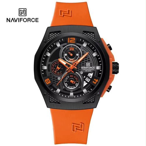 Monochrome Minimalist Designer Leather Chronograph Wristwatch Fashion Timepiece