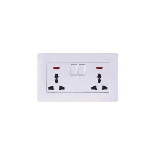 Modern Design Double White Wall Socket