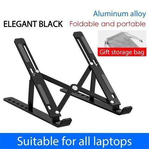 Laptop Stand Creative Folding Storage Bracket Aluminum Alloy - Black