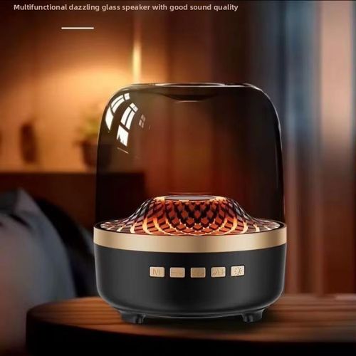 Color Changing LED Bluetooth Speaker 5.0, Dynamic Music Sound - Black