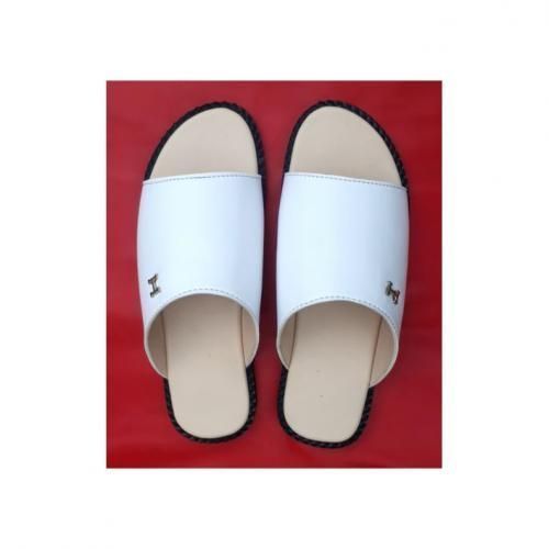 Men's Fashion Palm Slippers White