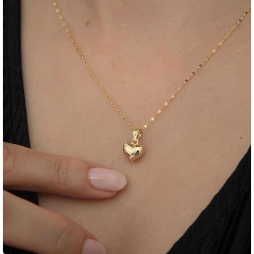 1 PCS ELEGANT WOMEN’S GOLD TINY NECKLACE WITH LOVE PENDANT