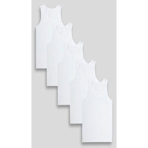 Pure Cotton Girls White Singlet 3pcs