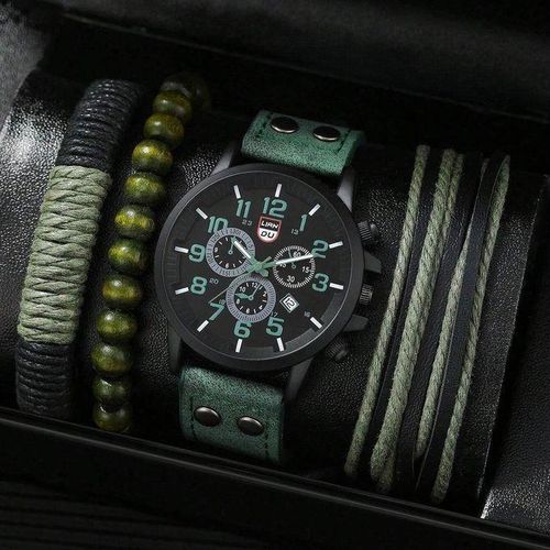 4-piece Men's Watch And Bracelet Set, Watch Series, Perfectly Paired