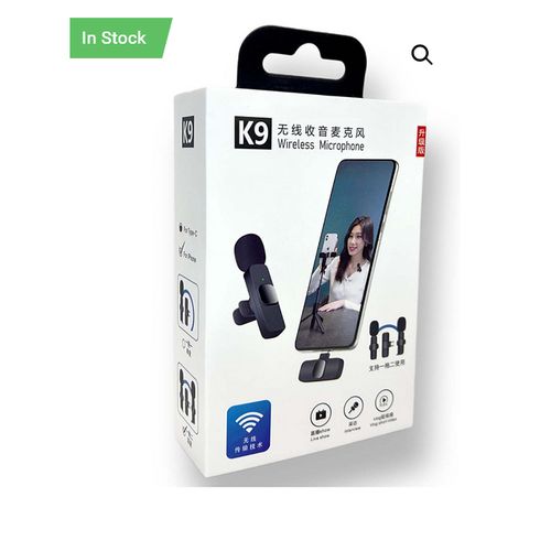 Dual Wireless Lapel Microphone Lavalier Mic TYPE-C Android Phones IPhone + IOS Adapter