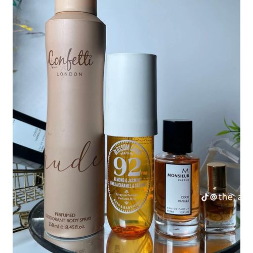 Monsieur Coco Vanilla 39ml & Body Mist 92 & Confetti Nude Body Spray & Oil