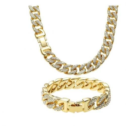 Men Ice Cuban Necklace & Handchain