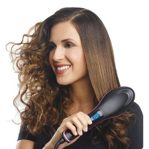 LED Display Hair Straightening Comb, Dual-Use for Wet and Dry Hair, Hot Comb Straightener