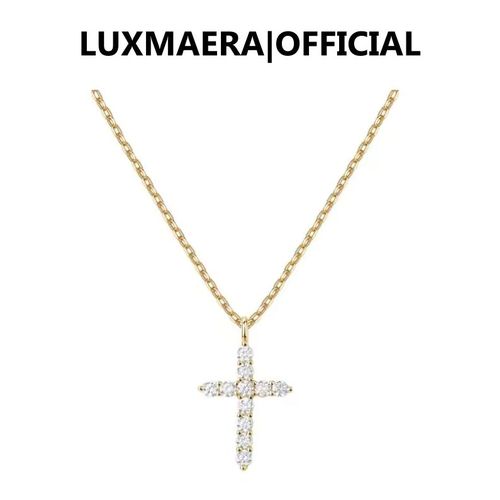 Fashion Shiny Crystal Zircon Cross Pendant Necklace for Women Girl Punk Party Jewelry