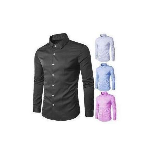 4 in 1 Men Top-Notch Corporate Quality Office Plain Slim Fit Long Sleeve