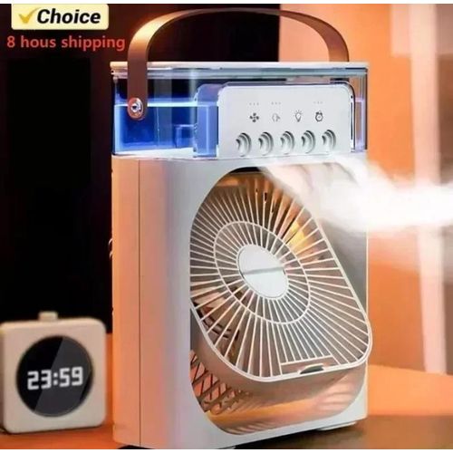 Portable Fan Air Conditioners USB Electric Fan LED Night Light Water Mist Fan 3 in 1 Air humidifier for home, car, office