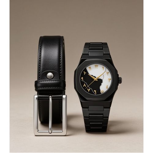 BLACK WRISTWATCH VALENZO BLACK AND BROWN REVERSIBLE BELT Genuine Leather Pin Buckle Male Belts PUNK Y2K Rivet Leather belt