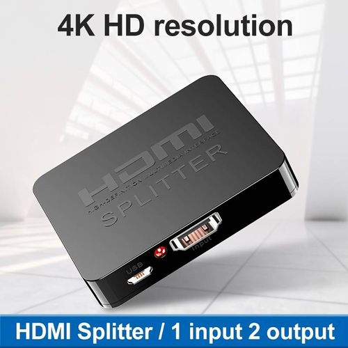 HDMI Splitter Adapter, 1080P 4K HD Video Splitter,Amplifier