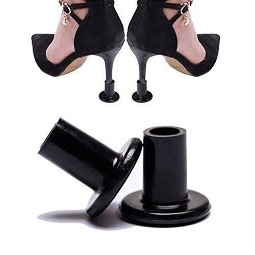Black High Heel Protector Guard (Small Thinner Size) 1 Pair - Black