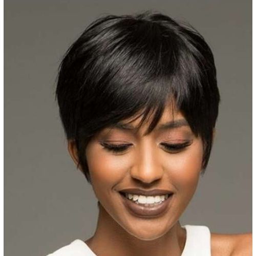 Hair Wig Soft And Short Hair - Black