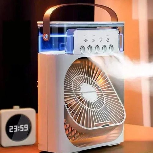 USB Air Conditioner And Humidifier Fan With Led Night Light