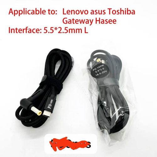 USB C To Yellow Pin 100w Small Pin For Laptop Lenovo, Asus, Toshiba, Gateway Hasee (Power Bank To Laptop)