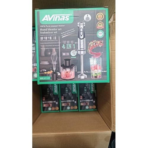 AVinas 4 in 1 Stabmixer Set 1000W Pure Copper Motor Hand Blender Food Processor