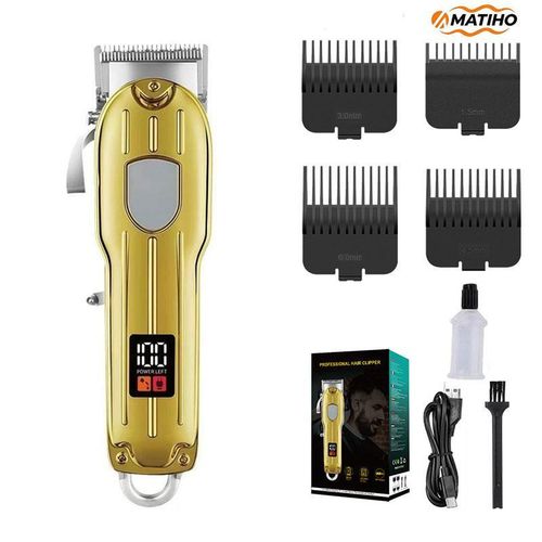 Professional Cordless Hair Clipper, LCD Digital Display, TypeC Fast Charging HighPower Hair Trimmer for Barbershop OilHead Carving & Home Use