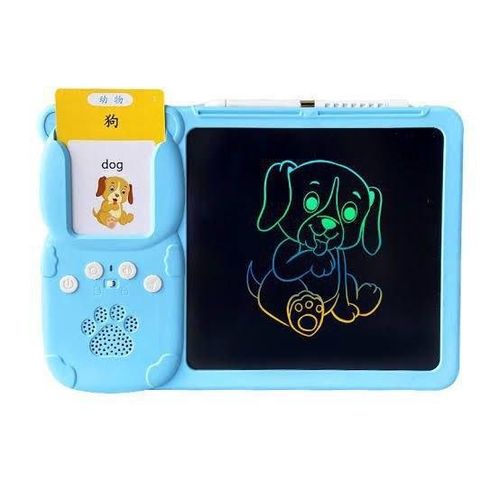 2in1 Kids Educational Writing Board & Card Reader Erasable Notepad/Voice Reader