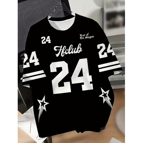 Black 24 Digital 3D Print Men's Jersey