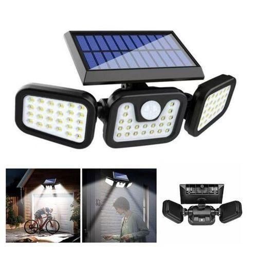Adjustable 3in1 Heads Motion Sensor Solar Security Lights