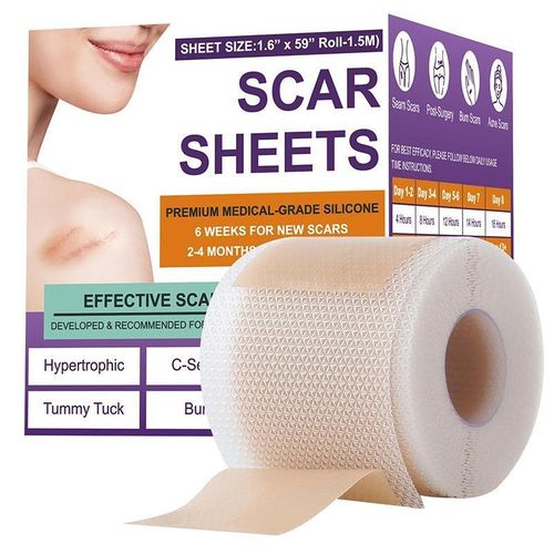 Reusable waterproof silicone sheet for keloid, hypertrophic scar, acne, burn marks