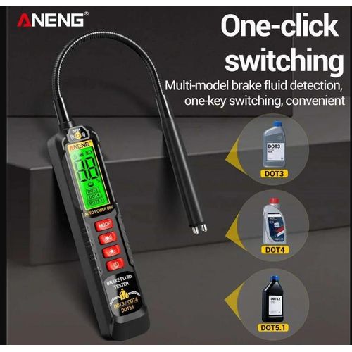 BF01 Digital Brake Fluid Detector Tester With Sound And Light Dual Alarm./ Professional Brake Fluid Tester, Brake Fluid Diagnostic Test Tool, Hydraulic Fluid / Fluid / Oil Moisture Analyzer Tests DOT3 DOT 4 DOT 5.1