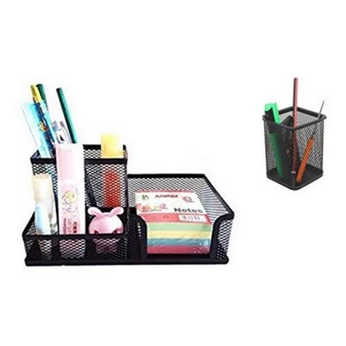 Compact Office Organizer – Mesh Pen Holder for Desk-2Pcs