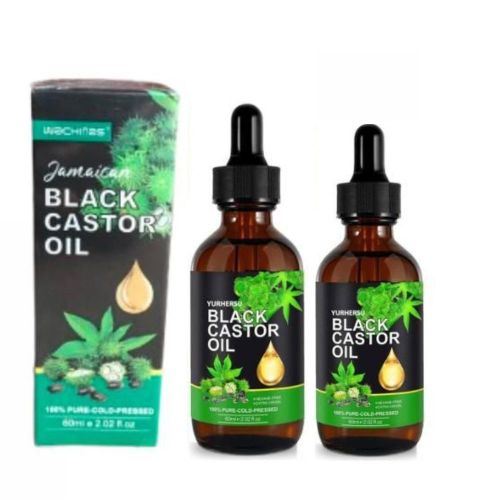 Jamaican Black Castor-Oil – 60ml (100% Pure, Cold-Pressed WACHI-NAS 2 pieces