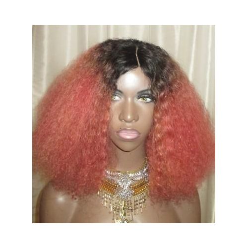 Hair Ombre Pink 16 Kinky Curly by Essence 3bundles + Free full closure