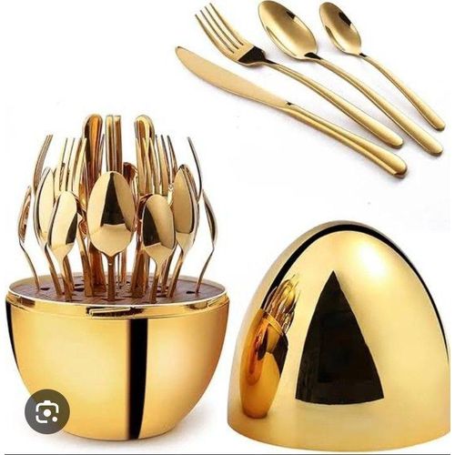 Luxury 24pcs Kitchen Tableware Set Steak Fork Coffe Spoon
