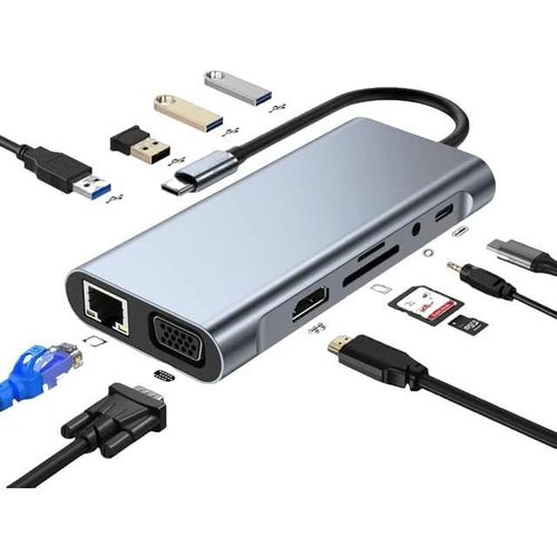 USB Type-C To HDTV 11-in-1 Multiport Adapter – Ultimate All-in-One Connectivity