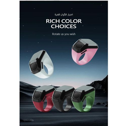 22mmThe new white prayer counting ring can be linked to a Bluetooth It is water-resistant and suitable for various technical scenarios such as prayer counting personnel counting storage counting and sports counting