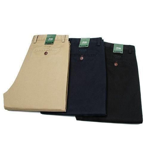 3 Men's Corporate Quality Smart Office Plain Chinos Trousers