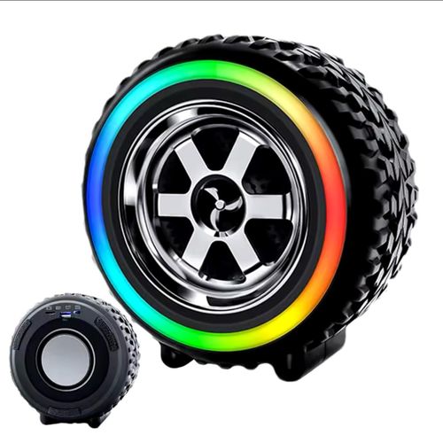Tyre Bluetooth Speaker Powerful Sound Indoor Outdoor with RGB Light