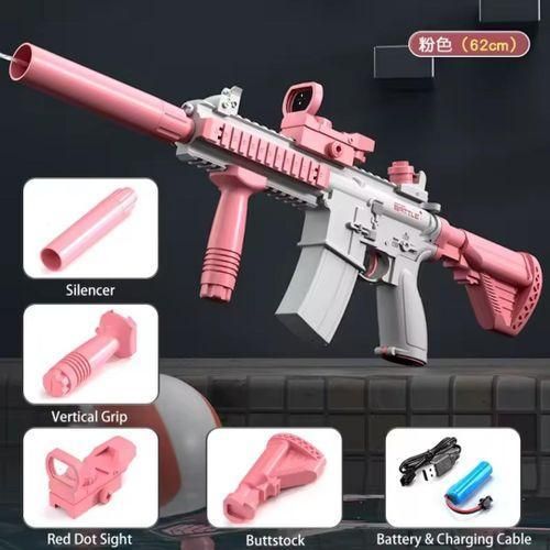 M416 Electric Automatic High Capacity Water Blaster for Water Battles - Pink