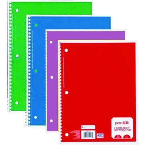 4 NOS COLOURED A4 SPIRAL BOND NOTE BOOK (70 SHEETS)