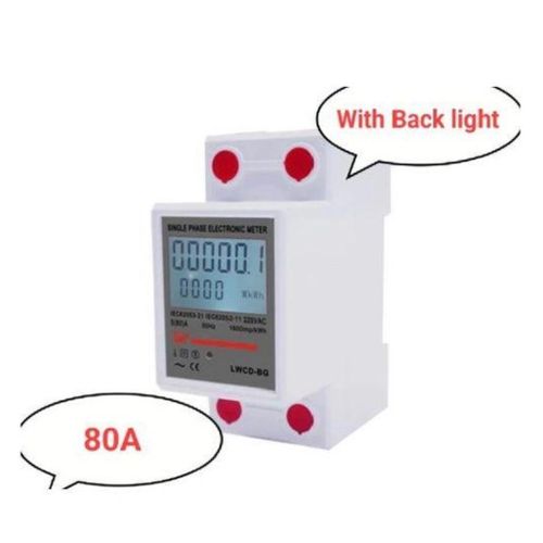 Electricity/Energy Power Consumption Meter 80A 17KW Din Rail