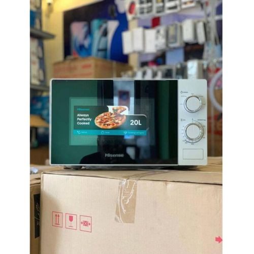 Modern Hisense 20L Microwave Oven-Manual Control-Defrost Function-Cooking End Signal-White-MMO20