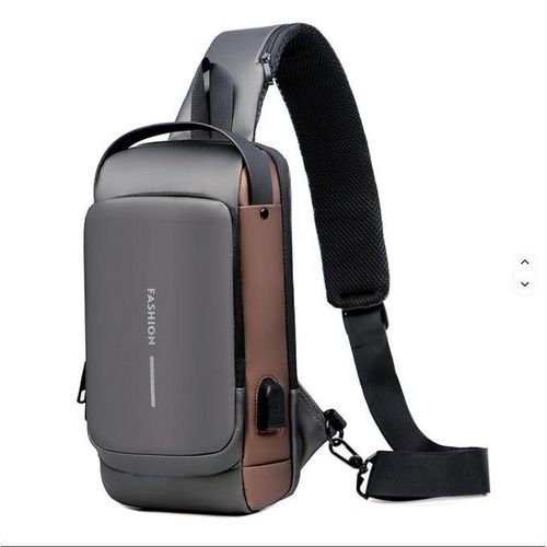 ANTI-THEFT LOCK AND WATERPROOF Crossbody Crossbag Sling Bag for Men And Women, Chest Backpack Shoulder Messenger Bag, Crossbody Chest Shoulder Bag with USB Charging Port, Casual Shoulder Bag, Business Outdoor Travel Messenger Men Bags Crossbody Chest Bag
