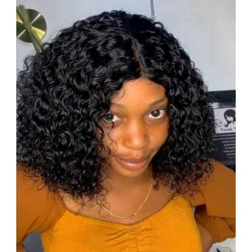 Soft Waterwave Curly Wig With Closure
