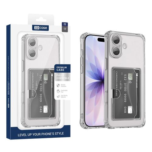 For iPhone 17 TPU Card Slot Precision Hole Phone Case(Transparent)